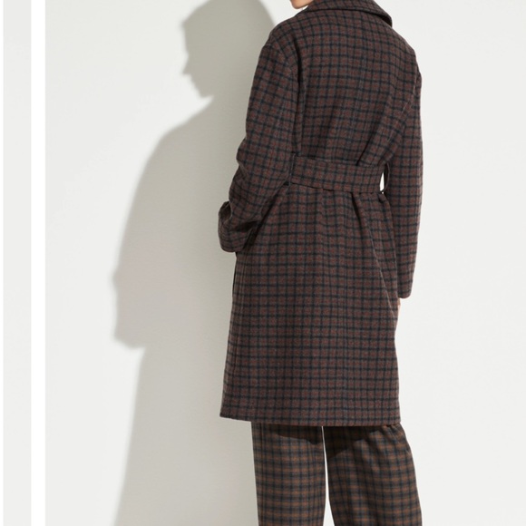 VINCE PLAID PRINT WOOL COAT Vince CoatXS (perfect condition, like
